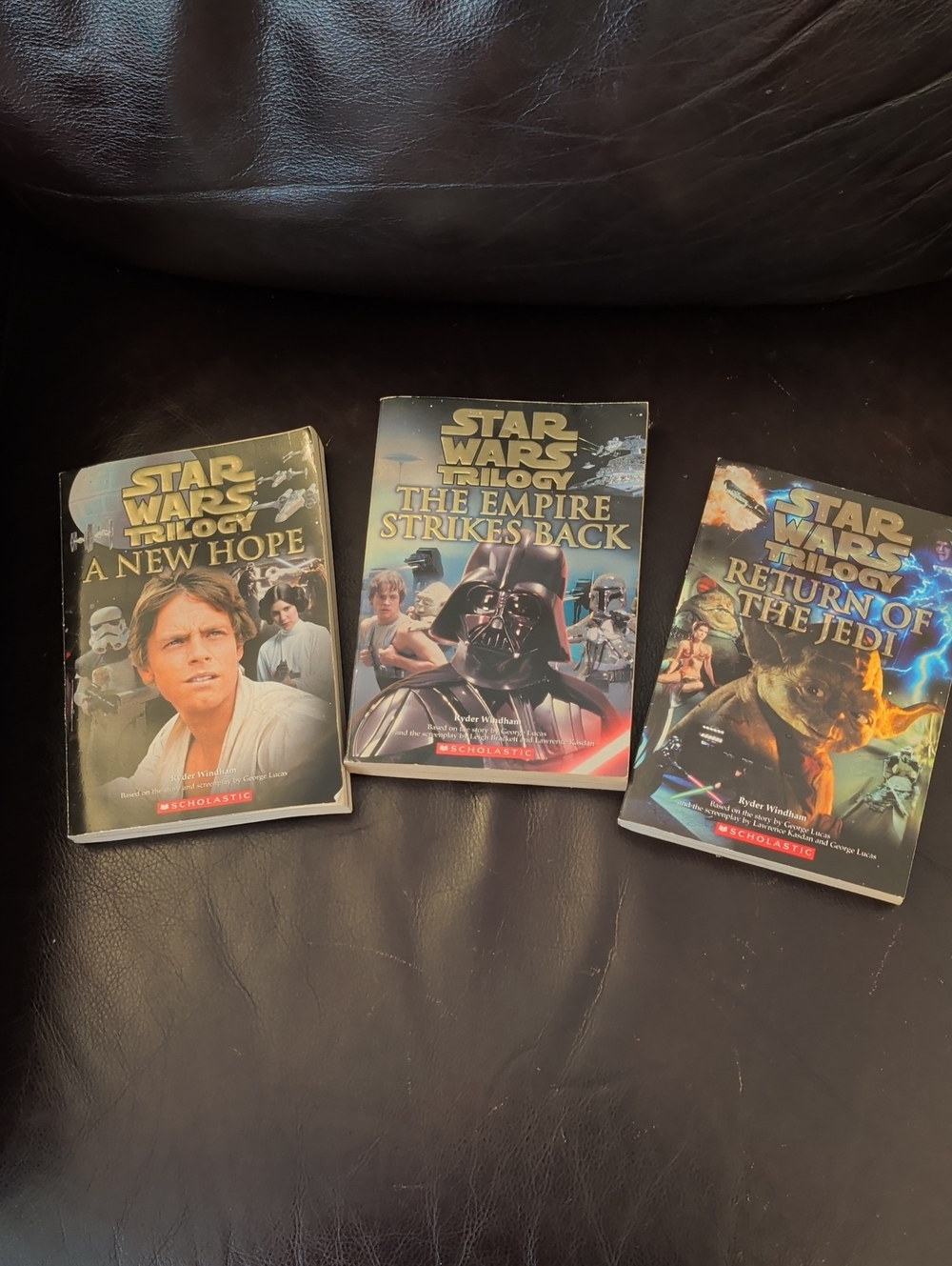 Scholastic Star Wars Trilogy Paperbacks with Black Covers